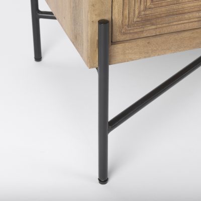 Alternative view of Cairo 36.0L x 19.5W x 36.0H 2 Door Wood and Metal Cabinet