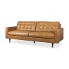 Olaf 88.2L x 37.8W x 35.0H Tan Leather Sofa 1 0056377 69693 A