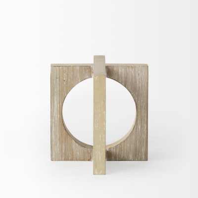 Alternative view of Cambie  5.7L x 5.7W x 5.7H Light Brown Wood Small Decorative Object