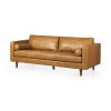 Svend 88.0L x 38.0W x 34.0H Tan Leather Sofa 1 0055444 69639 A