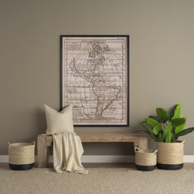 Alternative view of Maddie 13.8L x 13.8W X 15.0H (Set of 3) Light Brown W/Black Dipped Seagrass Round Basket W/ Handle