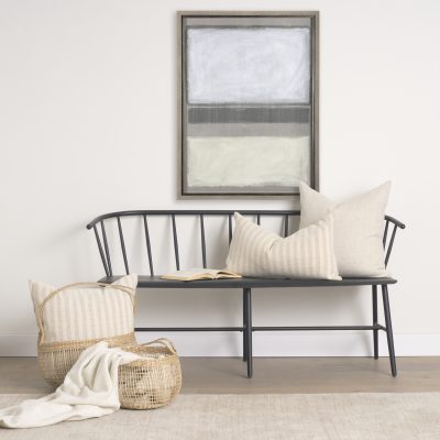 Alternative view of Nova 15.0L x 15.0W x 9.4H (Set of 2) Light Brown Seagrass Woven Round Basket W/ Long Handle