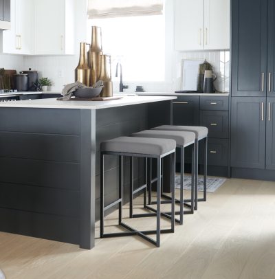 Alternative view of Frodo 16.5L x 16.5W x 26.4H Gray Fabric Seat W/Black Iron Frame Counter Stool