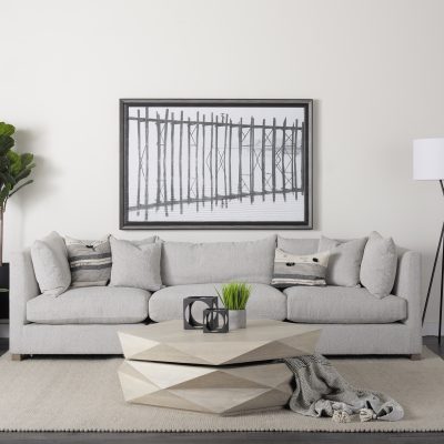 Alternative view of Arreto Natural Solid Wood Hexagonal Storage Coffee Table