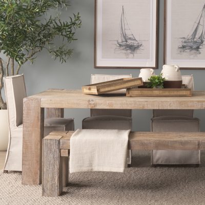 Alternative view of Sonny 23.6L x 23.6W x 2.0H Set of Two Brown Wood and Wicker Square Trays