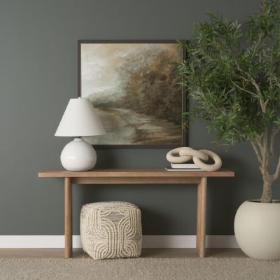 Alternative view of Amaya 16.0L x 16.0W x 16.0H Cream/Black/Gray Wool and Cotton Pouf