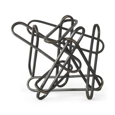 Henderson 12.2L x 9.1W x 9.1H Black Metal Paperclip Decorative Object