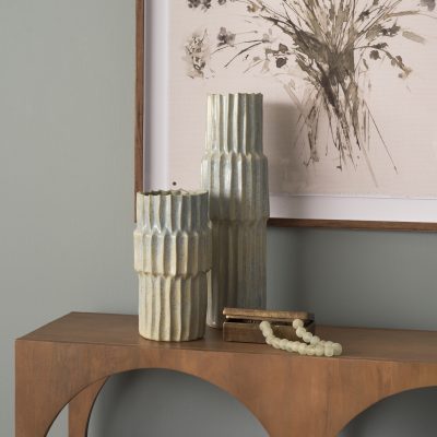 Alternative view of Cardon 14.4H Gray Ceramic Vase