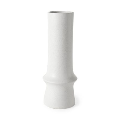 Laforge 17.3H White Ceramic Vase