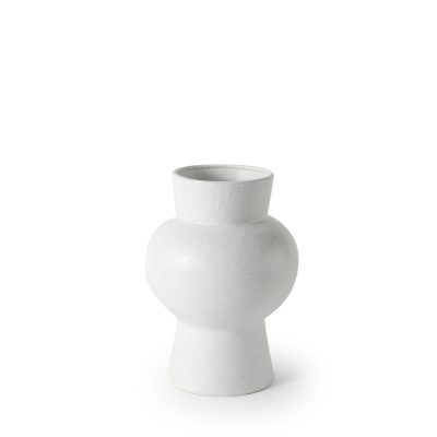Laforge 10.8H Medium White Ceramic Vase