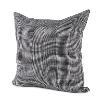 Ramone 20 x 20 Black and White Fabric Decorative Pillow Cover