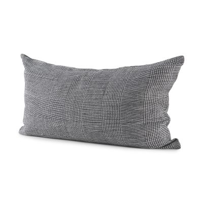 Ramone 14 x 26 White and Black Fabric Decorative Pillow Cover