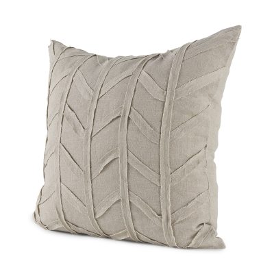 Ivivva 20L x 20W Beige Fabric Textured Decorative Pillow Cover