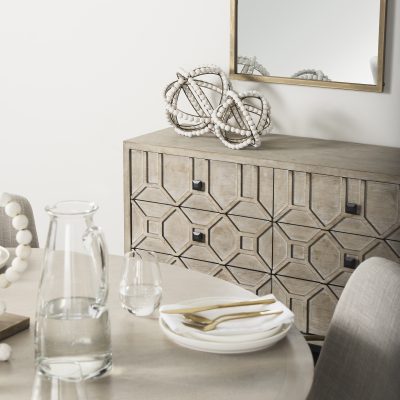 Alternative view of Genevieve II Light Brown Fir Veneer 9 Drawer Sideboard