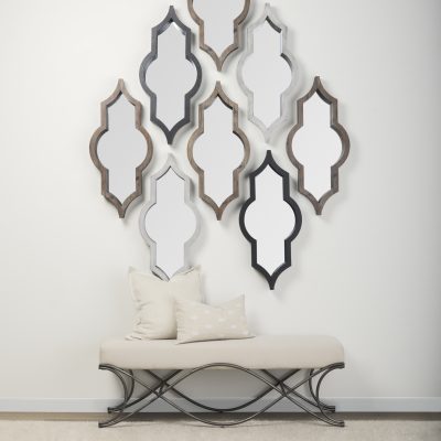 Alternative view of Ayla 55L x 17.6W x 18H Cream Fabric Seat W/ Antique Nickel Frame Bench