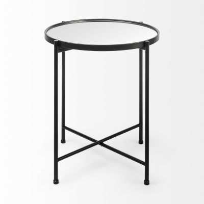 Alternative view of Samantha (Small) Black Mirror Top  Accent Table
