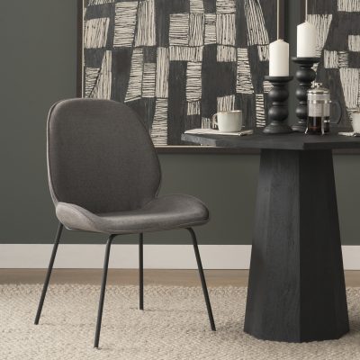 Alternative view of Inala Grey Seat Metal Frame Dining Chair