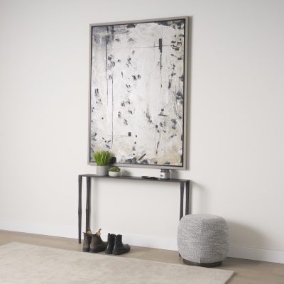 Alternative view of Timothy  48.0 X 8.0 X 30.0 Ebony Black Iron Console Table