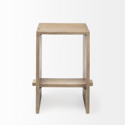 Alternative view of Aida 26" Seat Height Light Brown Wood Counter Stool