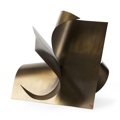 Francesca 18.1L x 18.1W x 18.1H Antique Gold Metal Sculptural Decorative Object