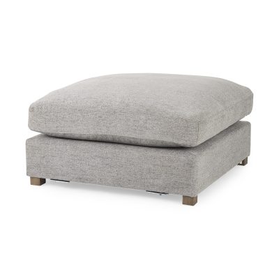 Valence 38.6L x 38.6W x 17.7H Medium Gray Full Size Ottoman Sectional Piece