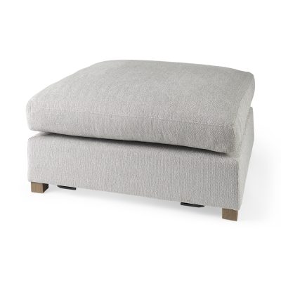 Valence 38.6L x 38.6W x 17.7H Light Gray Full Size Ottoman Sectional Piece