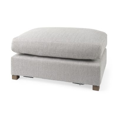 Valence 38.6L x 26.0W x 17.7H Light Gray 2/3 Ottoman Sectional Piece