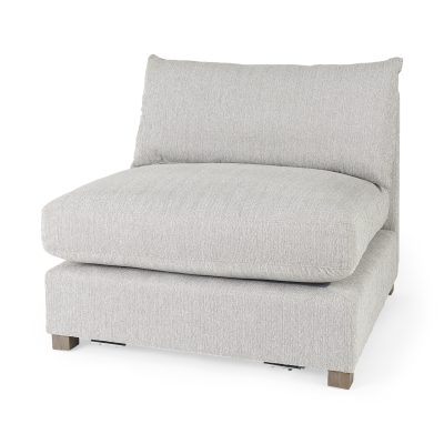 Valence 38.2L x 38.6W x 28.3H Light Gray Armless Sectional Piece
