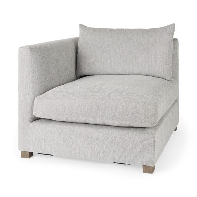 Valence 37.8L x 38.6W x 28.3H Light Gray Corner Sectional Piece