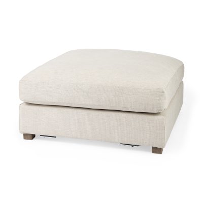 Valence 38.6L x 38.6W x 17.7H Beige Full Size Ottoman Sectional Piece