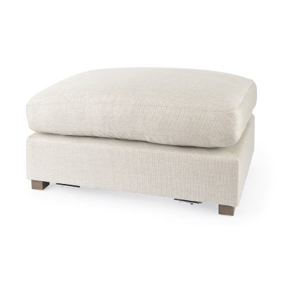 Valence 38.6L x 26.0W x 17.7H Beige 2/3 Ottoman Sectional Piece