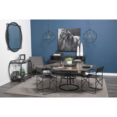 Alternative view of Chriselle Black Metal And Glass Two Tier Bar Cart