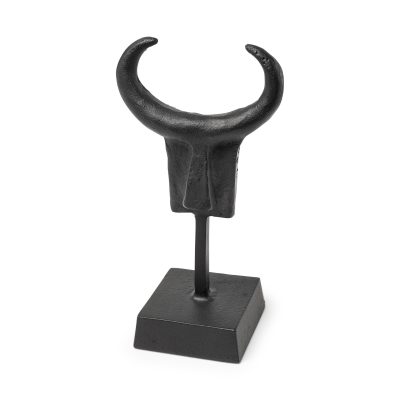 Caleb 4L x 5W Black Metal Tribal Figurine