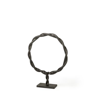Rizwan (Small) Black Aluminum Braided Circular Object