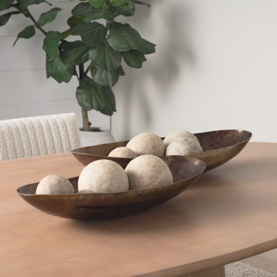 Alternative view of Karmen (Set of 2) Gold Hammered Oversized Bowls