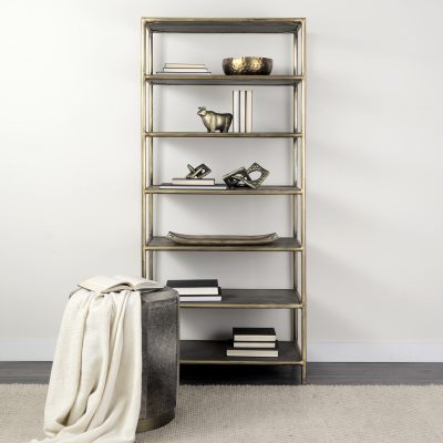 Alternative view of Karmel 12L x 12W Gold Hammered Aluminum Bowl