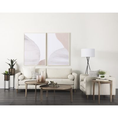 Alternative view of Cleaver I 22 x 24 Round Top Brown Solid Wood Accent Table