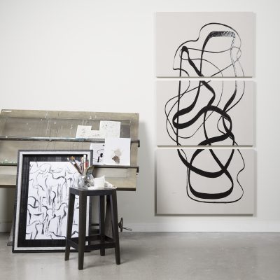 Alternative view of Nell 30" Seat Height Black Metal Seat & Foot Rest With Black Wood Legs Stool