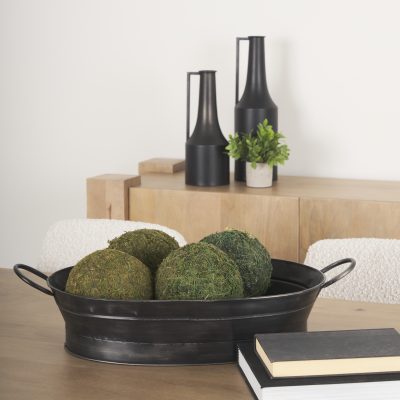 Alternative view of Reno 20L x 14W Black Metal Vintage Inspired Basket