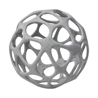 Spiro 7L x 7W Off-White Hollow Decorative Orb