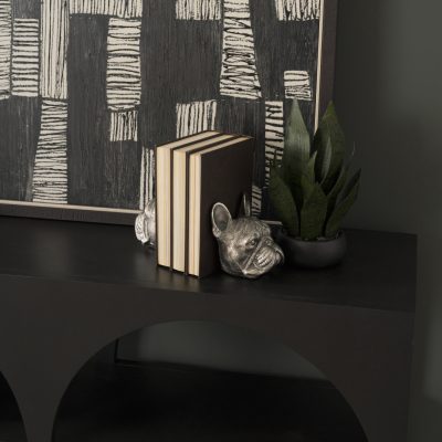 Alternative view of Bruno (Set of 2) 5L x 5W Silver American Bulldog Bookends