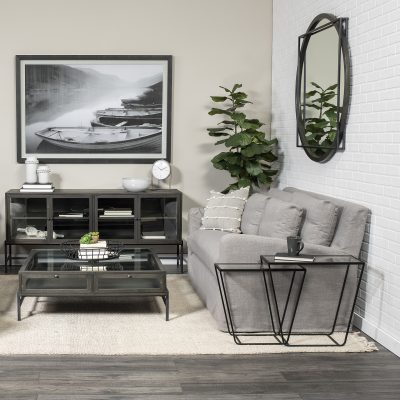 Alternative view of Farmhampton Large Gray Spoked Ceramic Vase