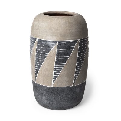Cove Grey/Brown Ceramic Vase