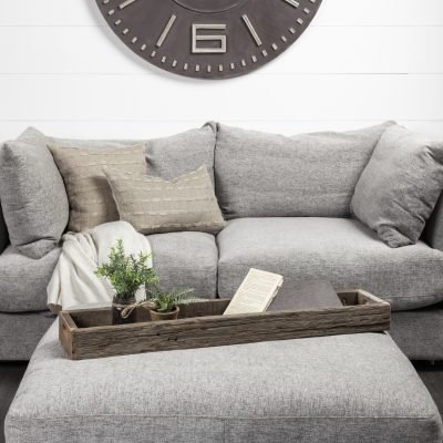 Alternative view of Vernon (Large) 36L x 7W Brown Reclaimed Wood Tray