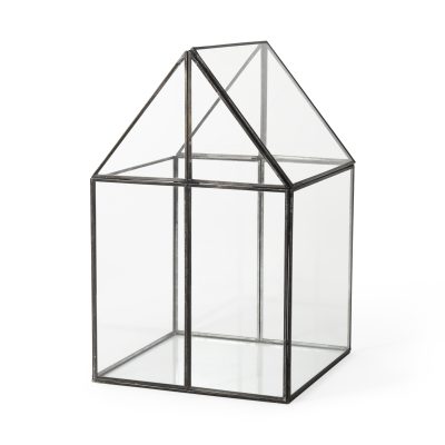Sikes (Large) 10L x 10W x 16H Hut Terrarium W/Glass Base