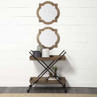 Alternative view of Gemma I Metal Glossy Dark Blue Chevron Vase