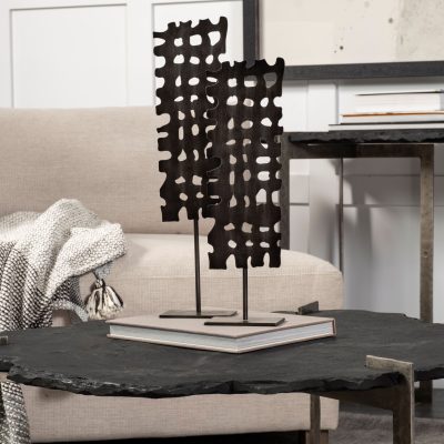 Alternative view of Shaw II (Large) 5L x 3W Gray Rectangular Decorative Object