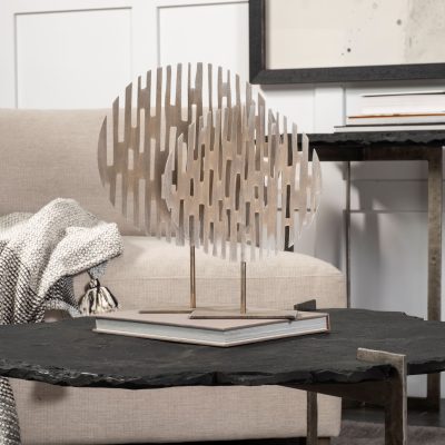 Alternative view of Ezra (Large) 13L x 3W Gold Metal Circular Decorative Object