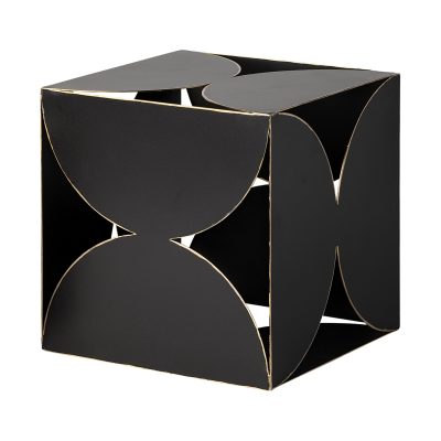 Darren (Large) 8L x 8W Black Metal Decorative Cube