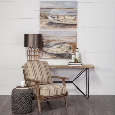 Alternative view of Abner (Large) 4L x 4W White Wooden Coastal Lighthouse